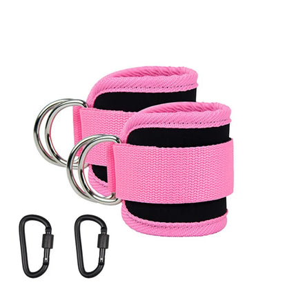 TPE resistance bands with ankle straps for leg strength and gym workouts