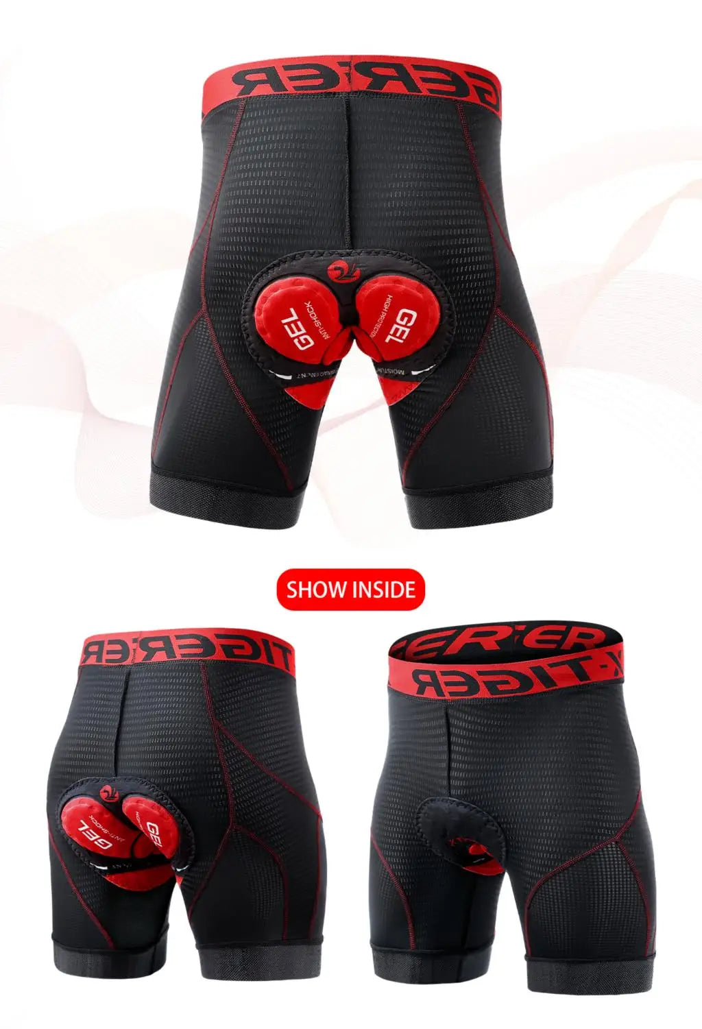 Cycling Shorts Mesh Underwear Gel Pad