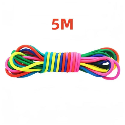 Rainbow Elastic Jump Rope Fun