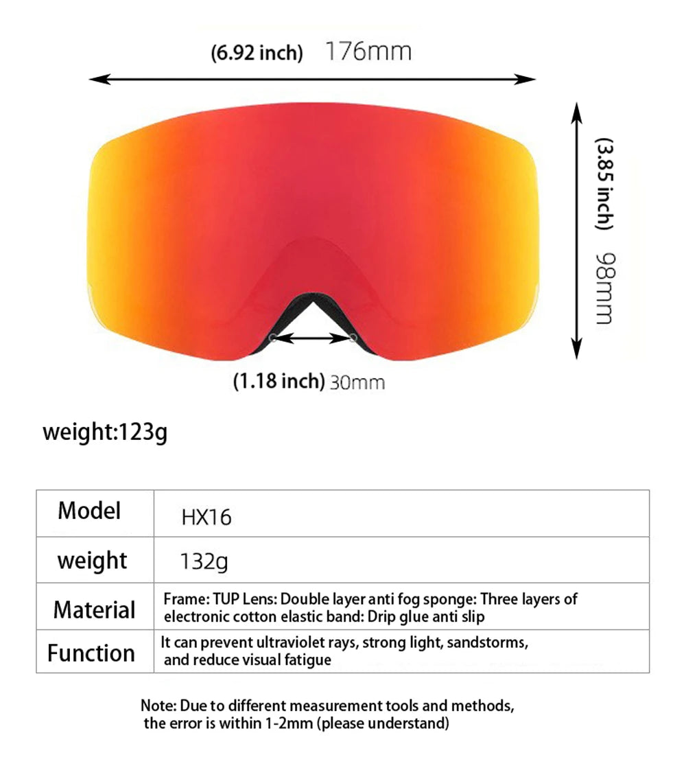 Skiing Snowboard Goggles Women Men