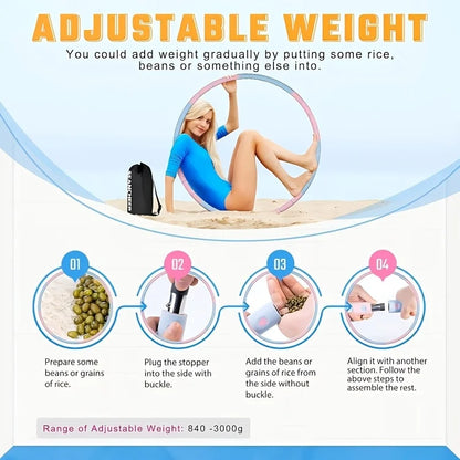Adjustable 6-Section Foam Exercise Hoop