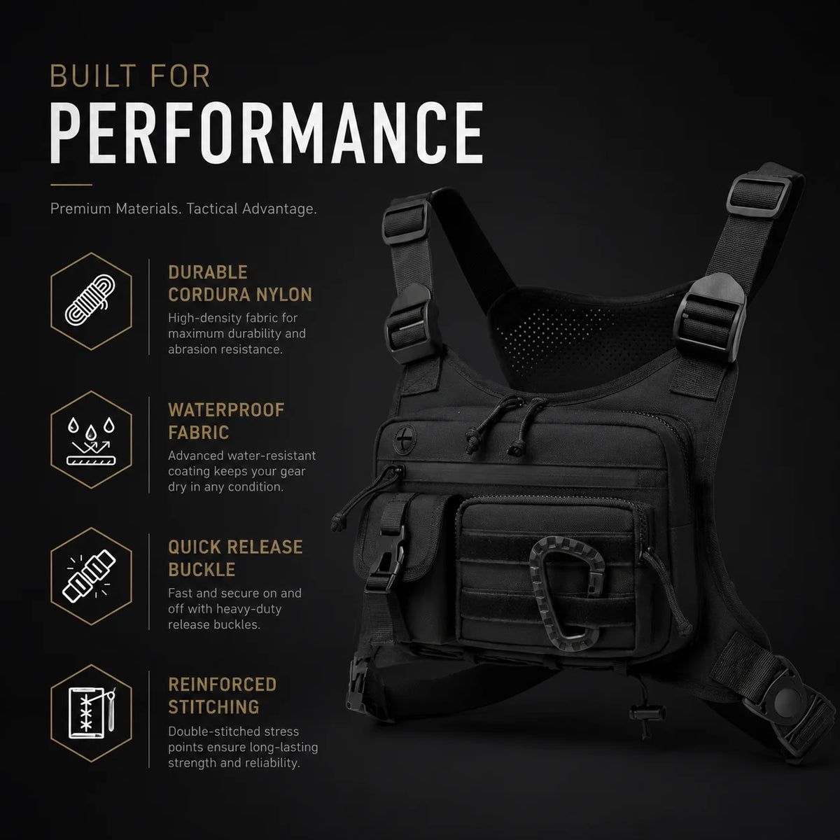Tactical MOLLE Outdoor Chest Bag