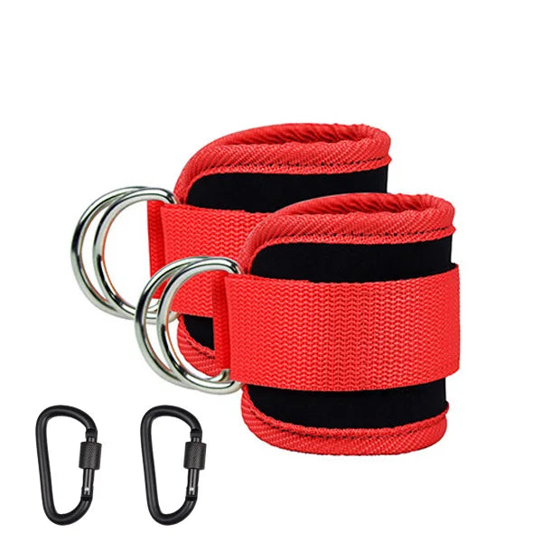 TPE resistance bands with ankle straps for leg strength and gym workouts