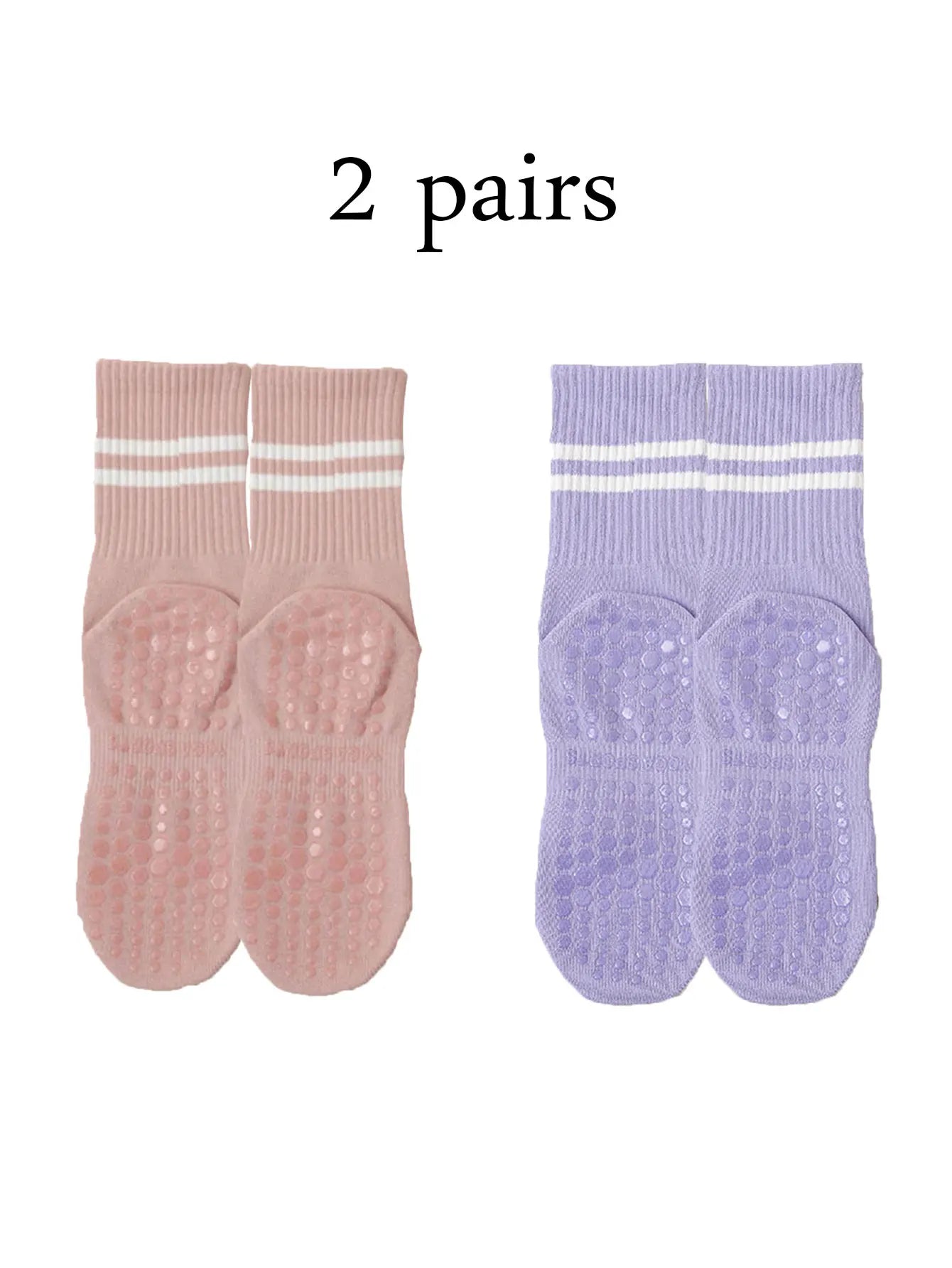 4 Pairs Non-Slip Pilates & Yoga Socks for Women