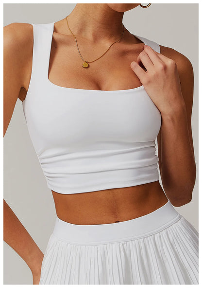 Sporty Tennis Skirt Two-Piece Set