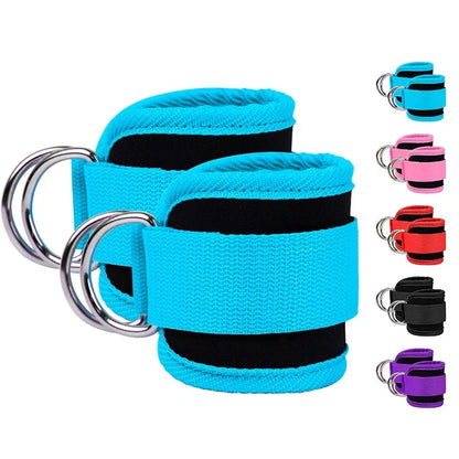 TPE resistance bands with ankle straps for leg strength and gym workouts