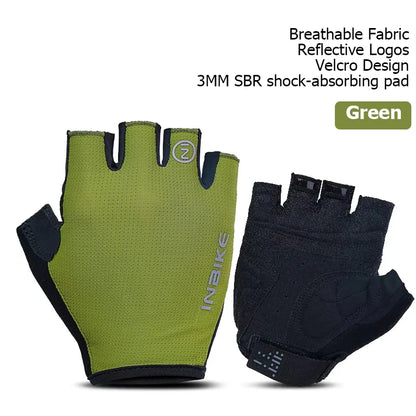 INBIKE half-finger cycling gloves with shock absorption and breathable design