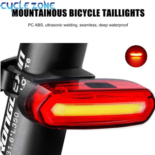 Bicycle Bike Rear Light USB Rechargeable