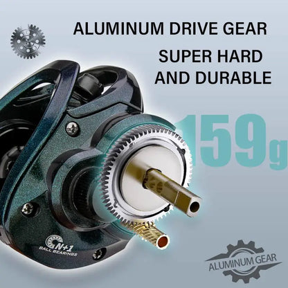 CEMREO Bait Casting Fishing Reel 7kg Drag Magnetic Brake System 7.0:1 Small Body Reel Fishing Tackle Bass Trout Carp Fishing RS