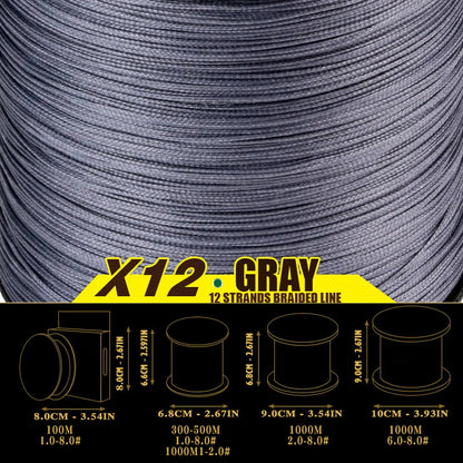 12-Strand Braided Fishing Line SuperStrong