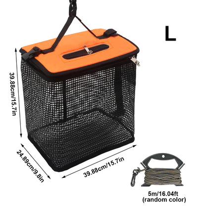 Portable Collapsible Mesh Fish Basket