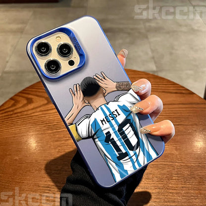 Messi Electroplate Silver iPhone Case