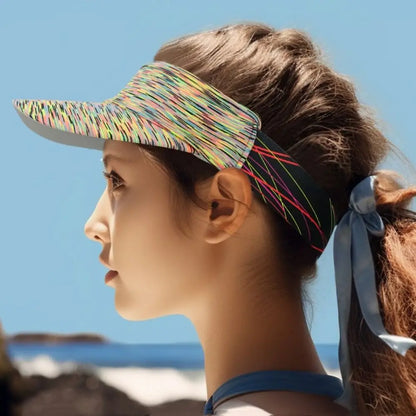 Breathable quick-dry visor cap for running, sports, and outdoor activities
