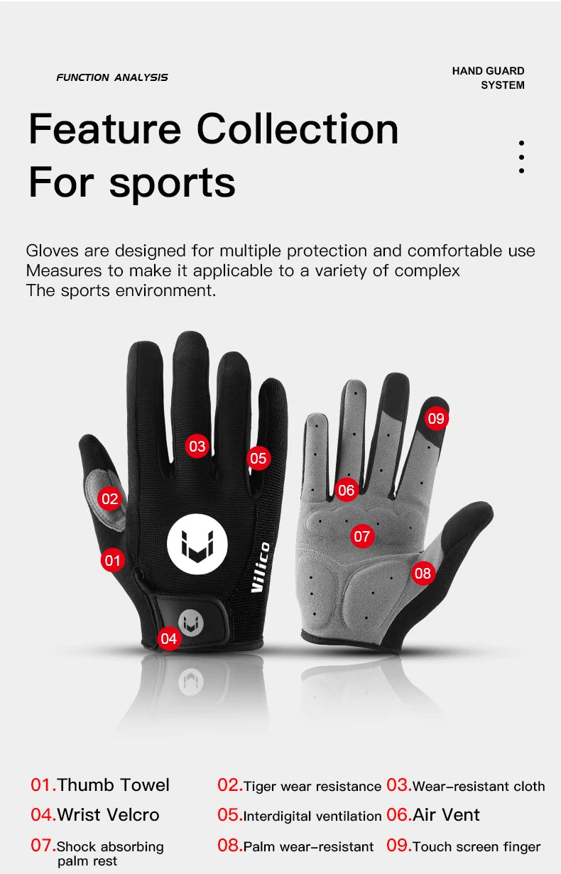Bike Sports Cycling Gloves Full Finger