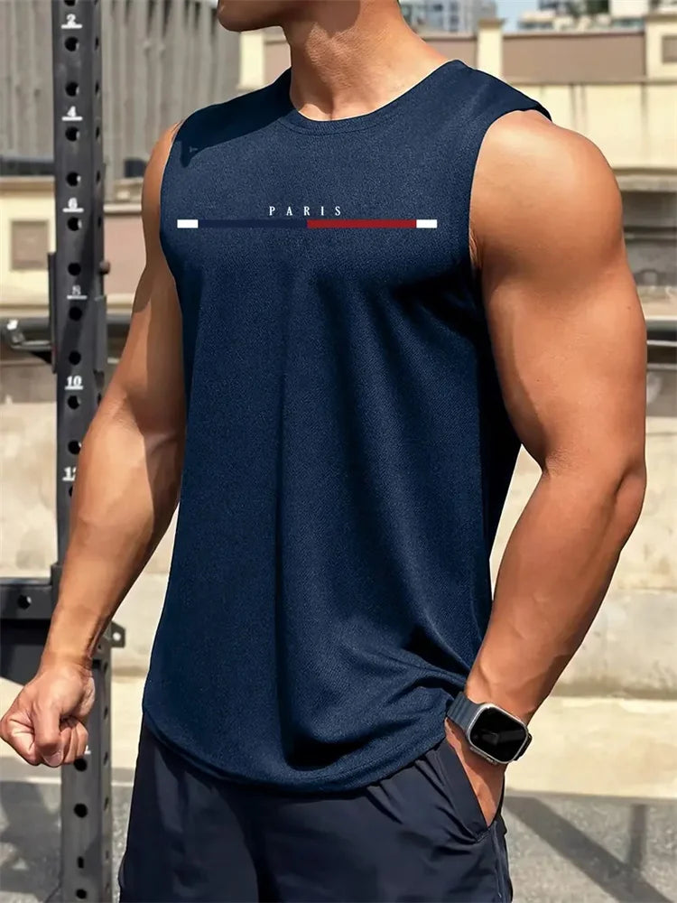 Men's Beach Print Tank Top