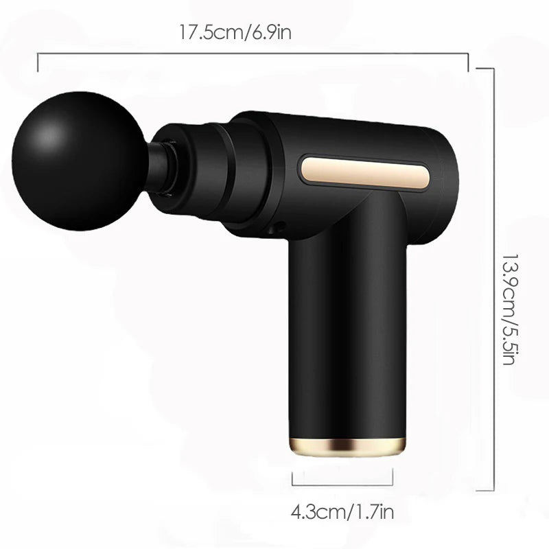 Mini portable massage gun for deep muscle relief and recovery