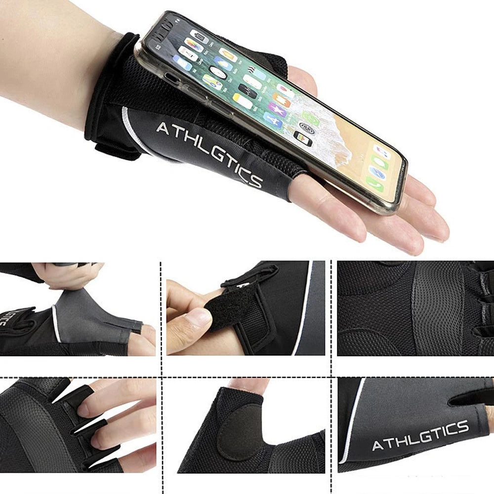 Breathable fingerless training gloves for cycling, gym, and weightlifting