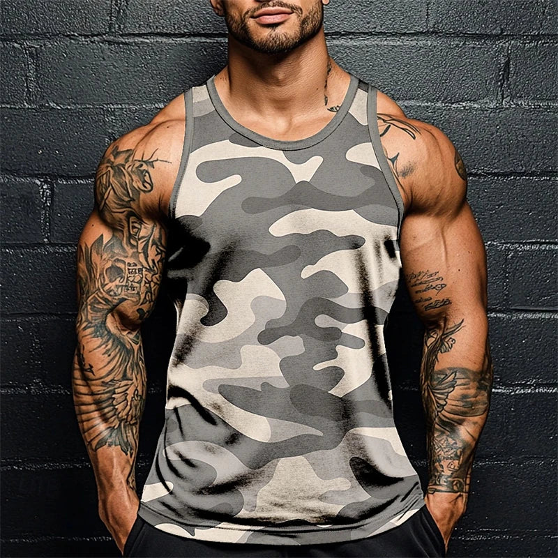 3D Camouflage Athletic Tank Top