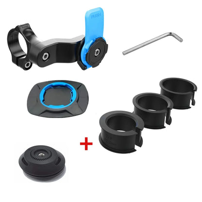 Anti-shake bike phone holder with shock absorber and self-lock mount