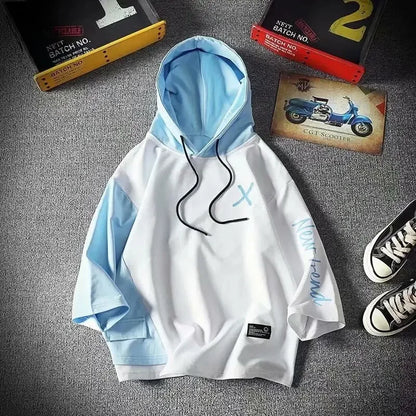 Men’s Harajuku Short Sleeve Hoodie
