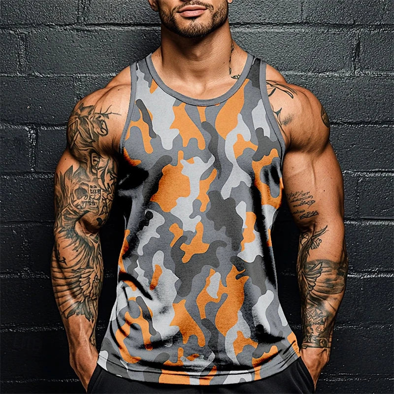 3D Camouflage Athletic Tank Top