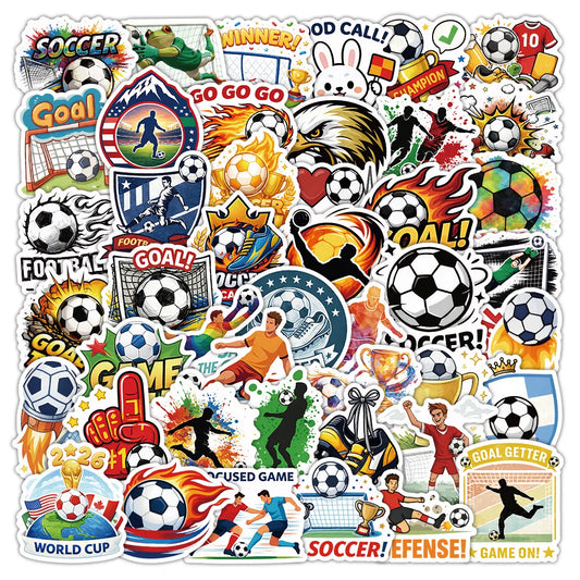 50 Waterproof World Football Stickers