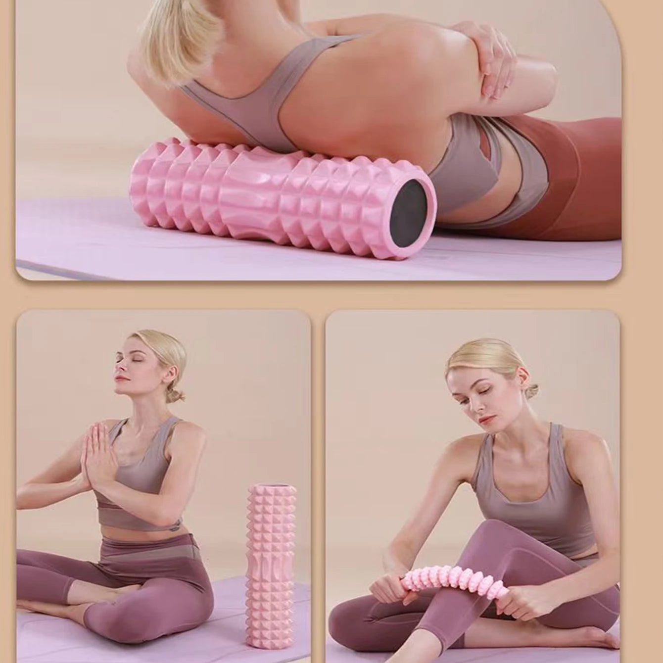 45cm foam roller set for yoga, pilates, and muscle massage