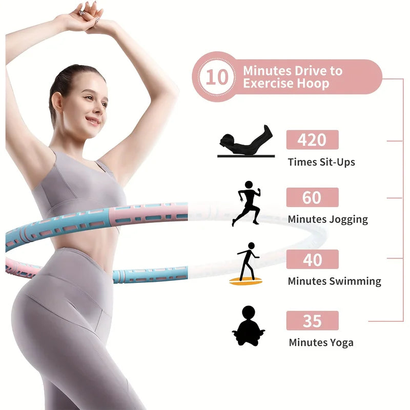 Adjustable 6-Section Foam Exercise Hoop