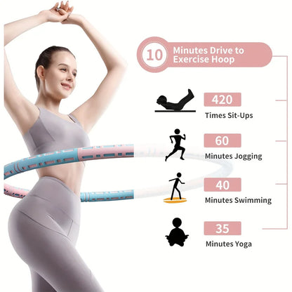 Adjustable 6-Section Foam Exercise Hoop