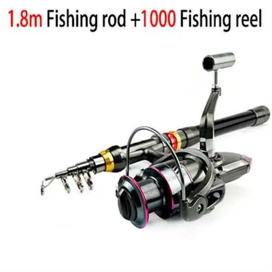 Telescopic Carbon Fishing Rod Combo