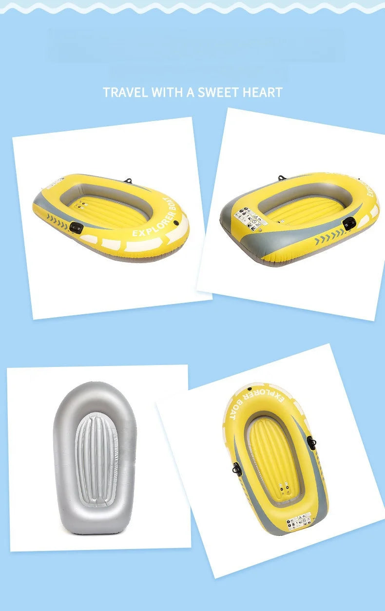 Compact 2-Person Inflatable Fishing Boat