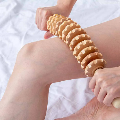 Wooden Massage Roller Stick Lymphatic Drainage & Anti-Cellulite Tool