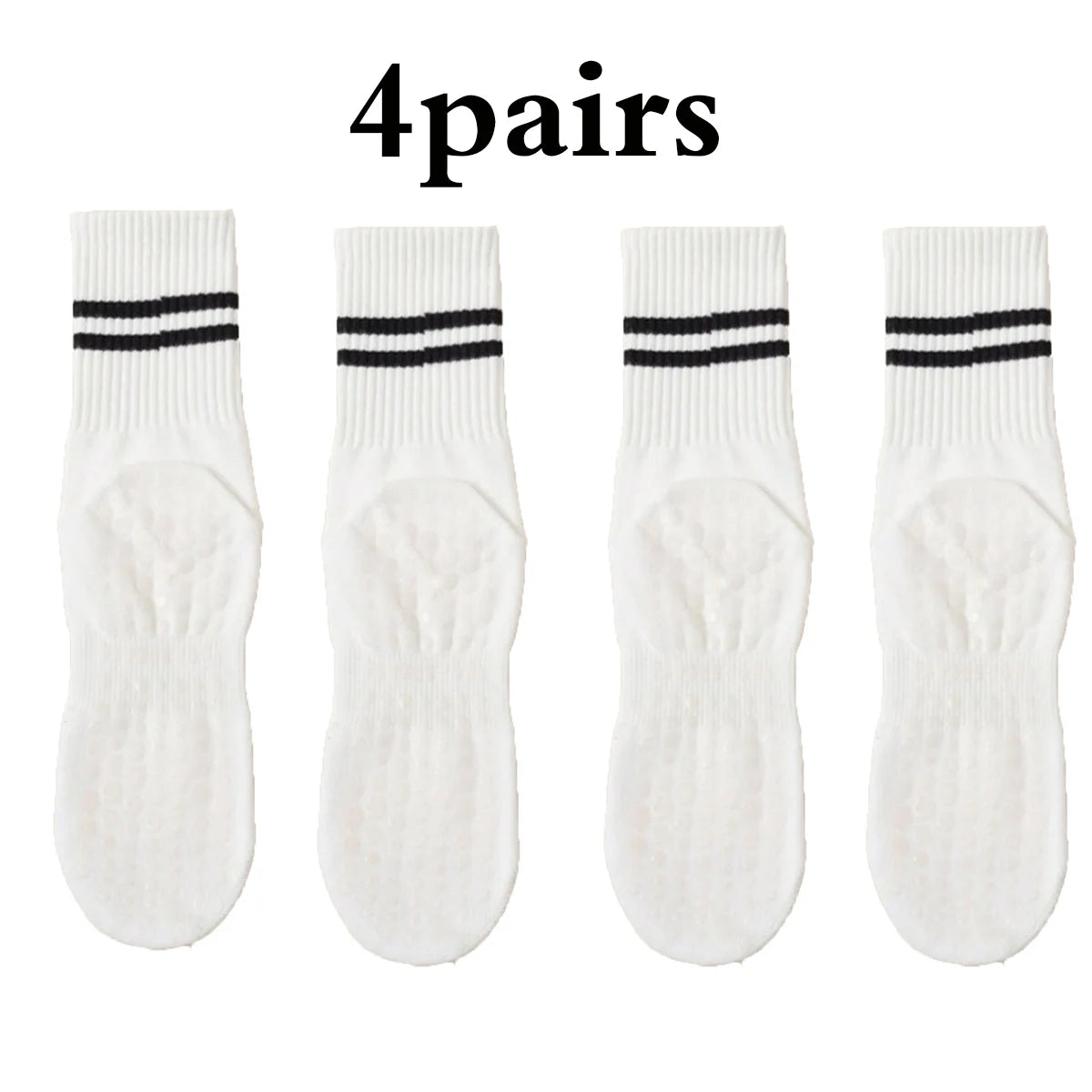 4 Pairs Non-Slip Pilates & Yoga Socks for Women