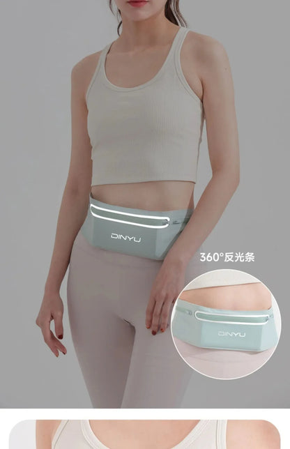 Adjustable sports fanny pack with phone holder for running and gym