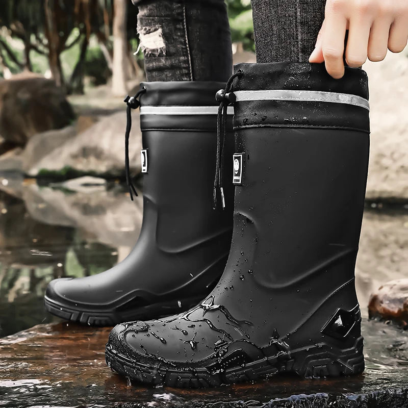 Waterproof Mid-Calf Rain Boots