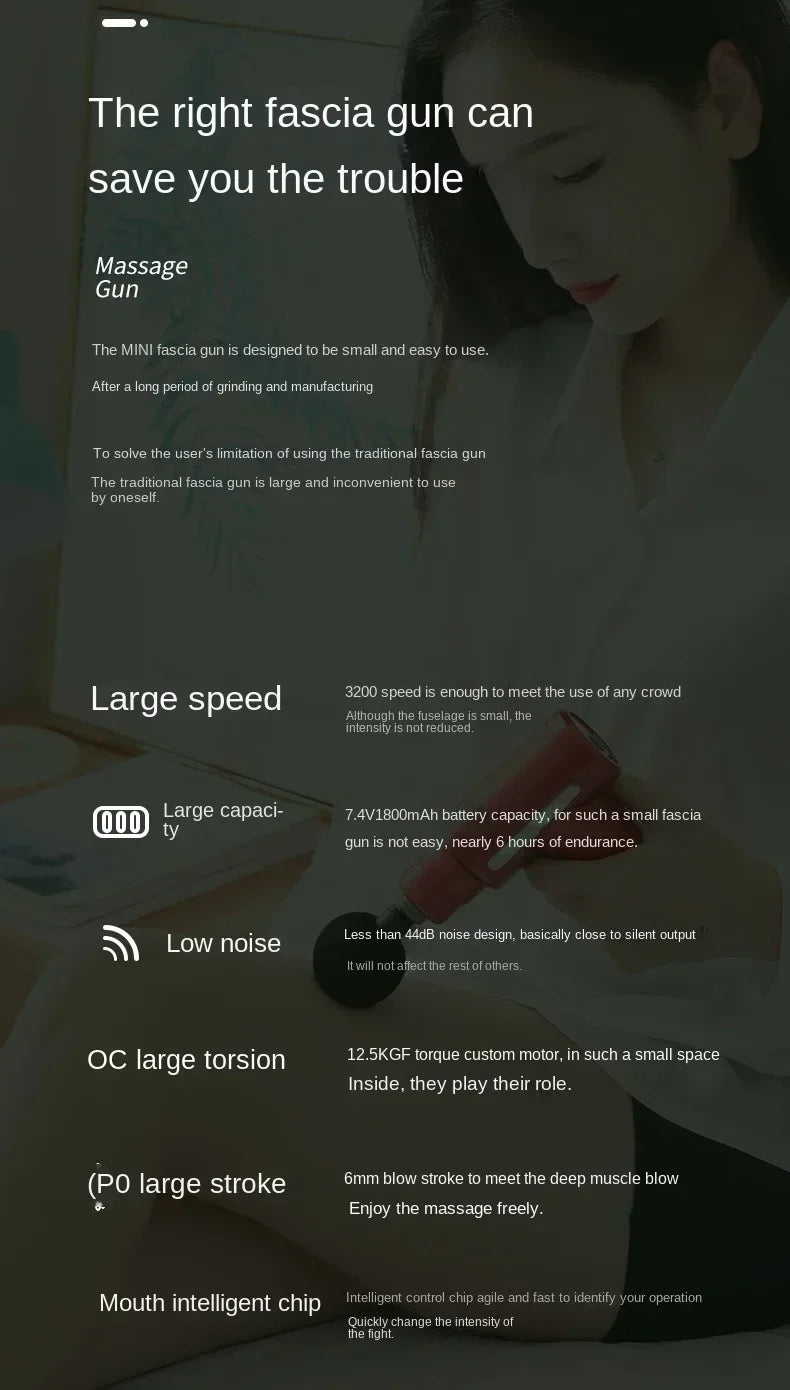 USB mini massage gun for muscle relaxation and recovery