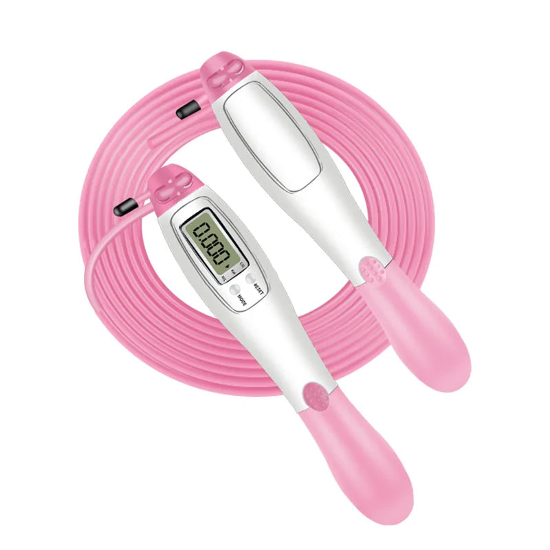 Smart digital counting jump rope with cordless and corded modes