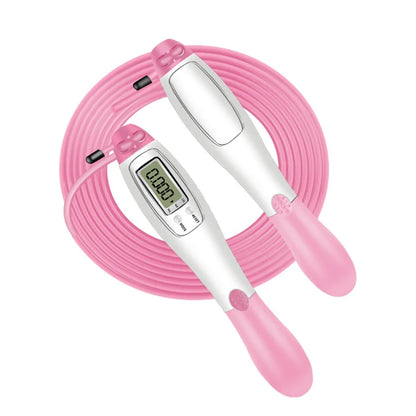 Smart digital counting jump rope with cordless and corded modes