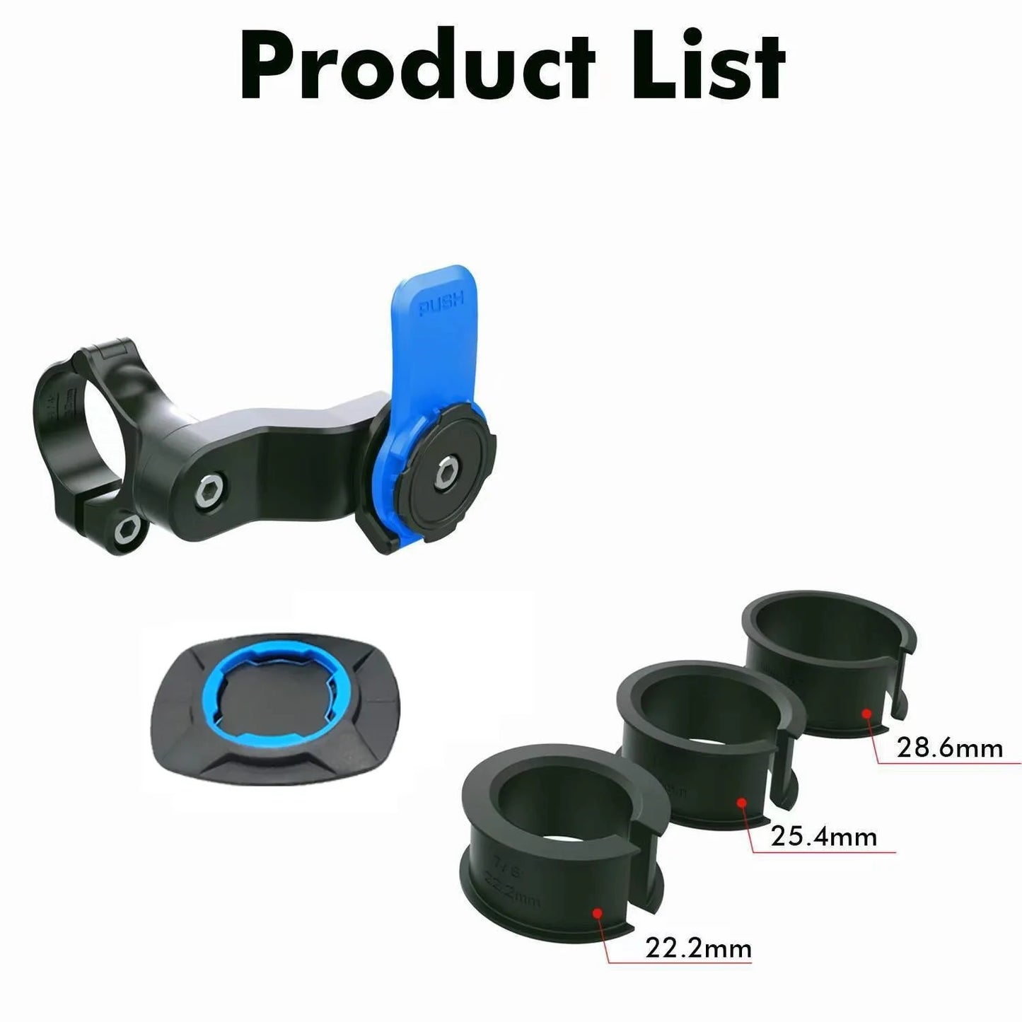 Anti-shake bike phone holder with shock absorber and self-lock mount
