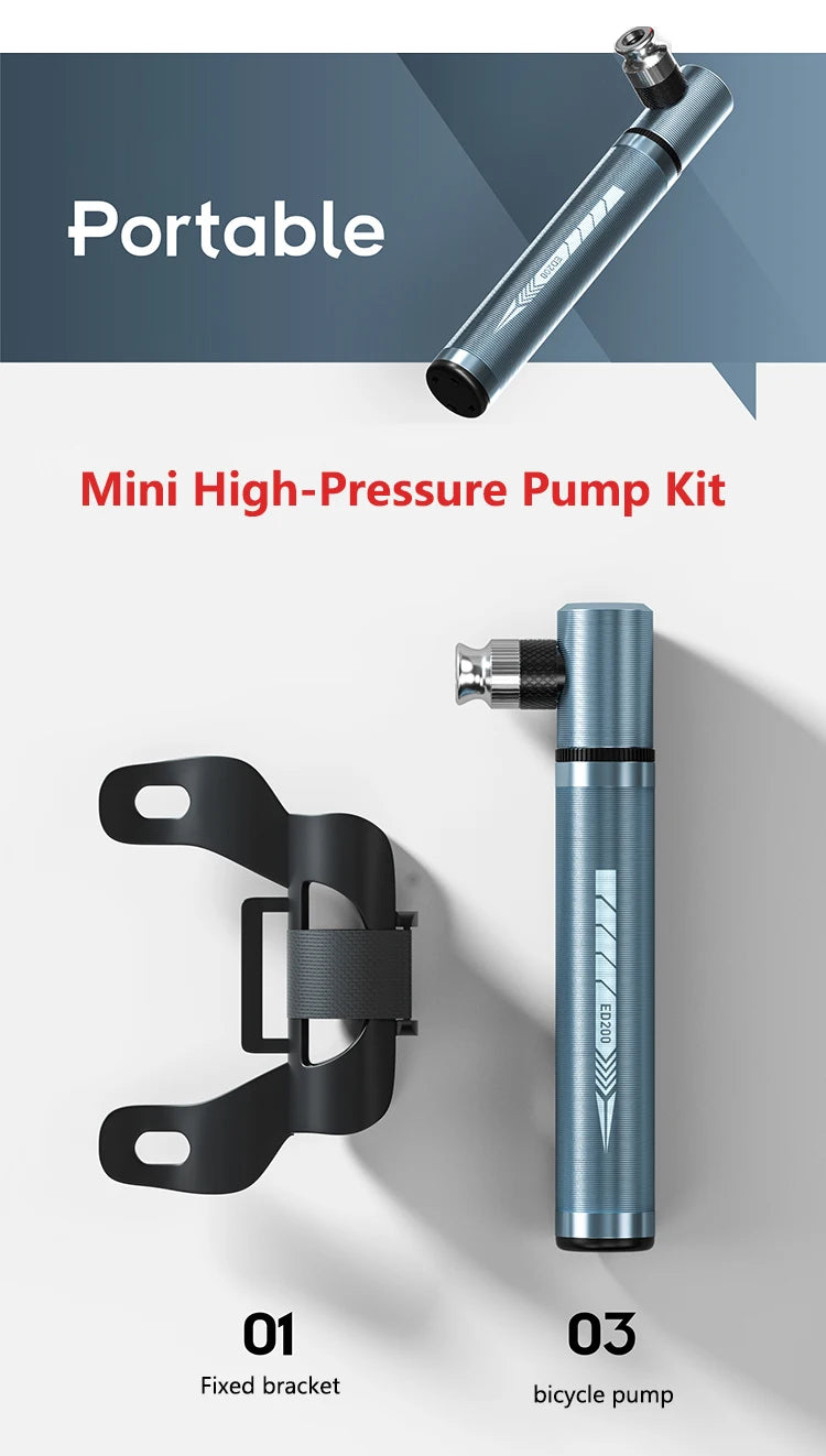 Mountain Road Bike Portable Bicycle Pump