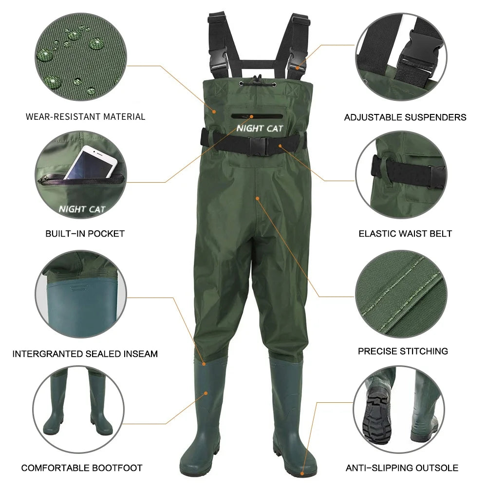 Waterproof Chest Waders With Boots