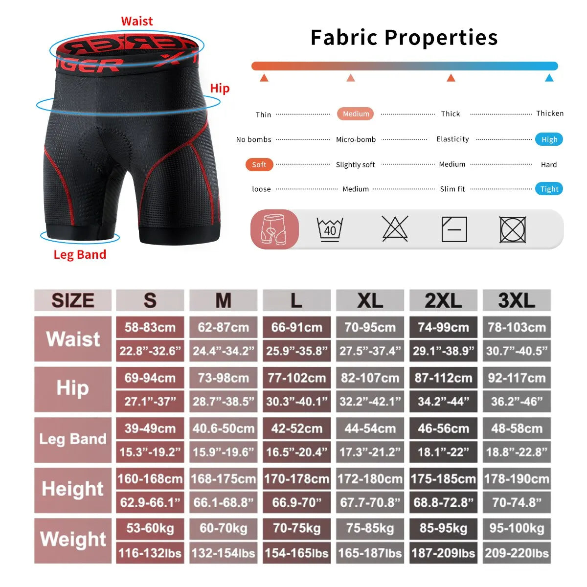 Cycling Shorts Mesh Underwear Gel Pad