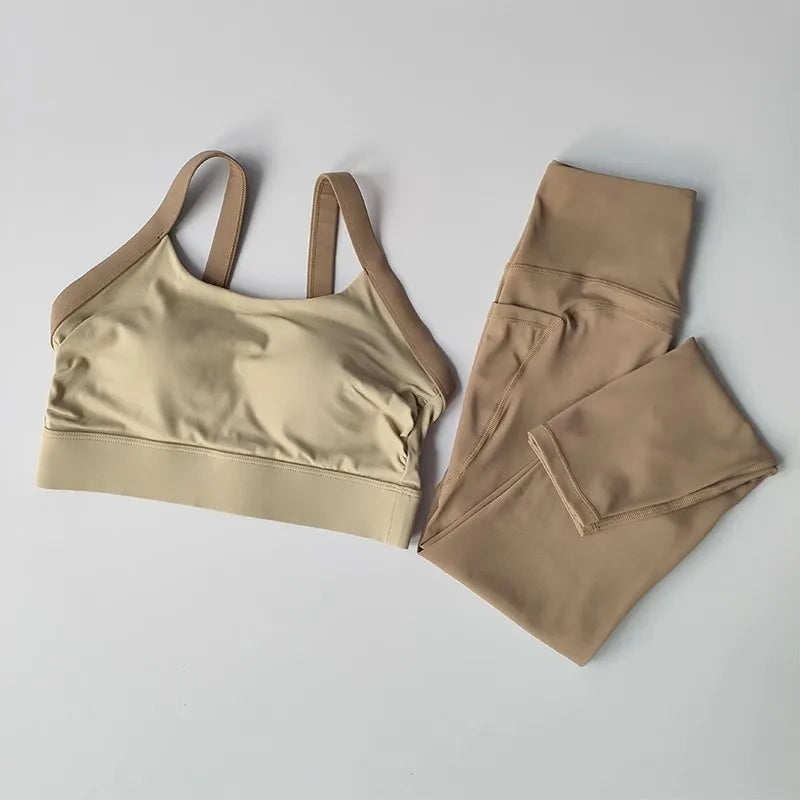 Seamless Yoga Set Bra Leggings