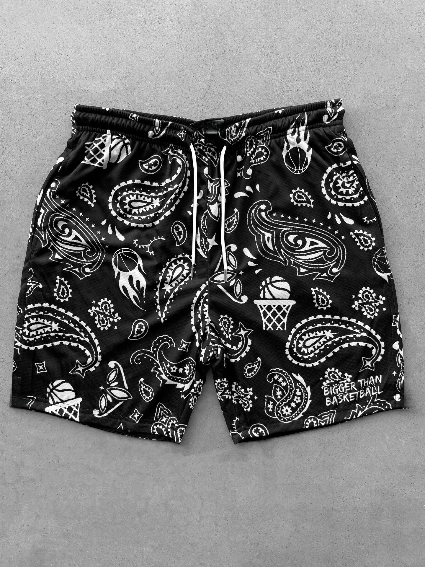 Paisley Basketball Streetwear Shorts