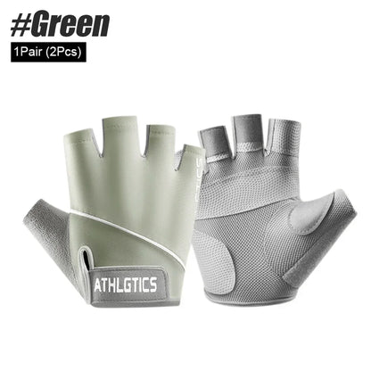 Breathable fingerless training gloves for cycling, gym, and weightlifting