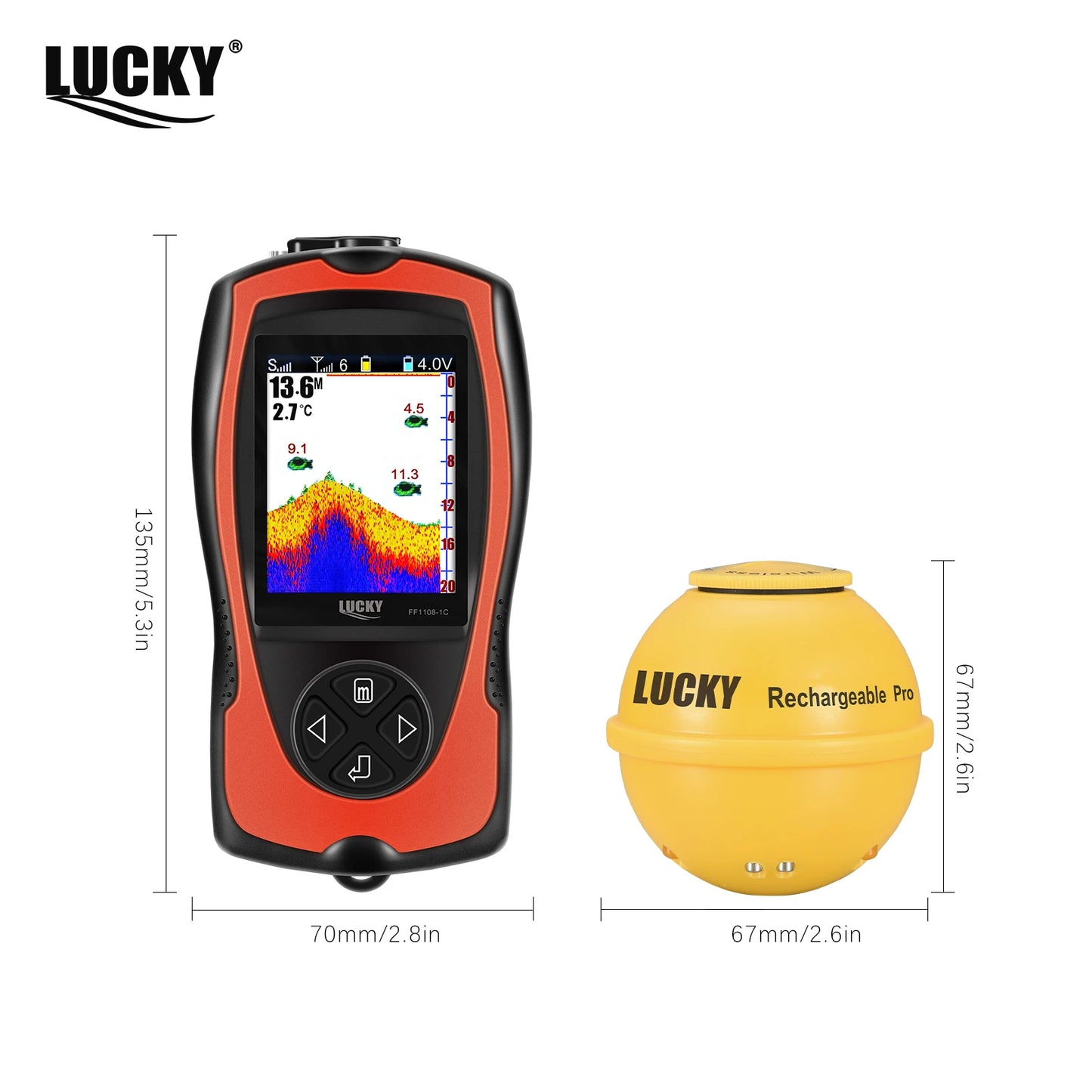 Wireless Rechargeable Portable Fish Finder