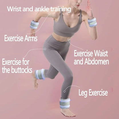 Adjustable wrist and ankle weights for fitness, yoga, and running