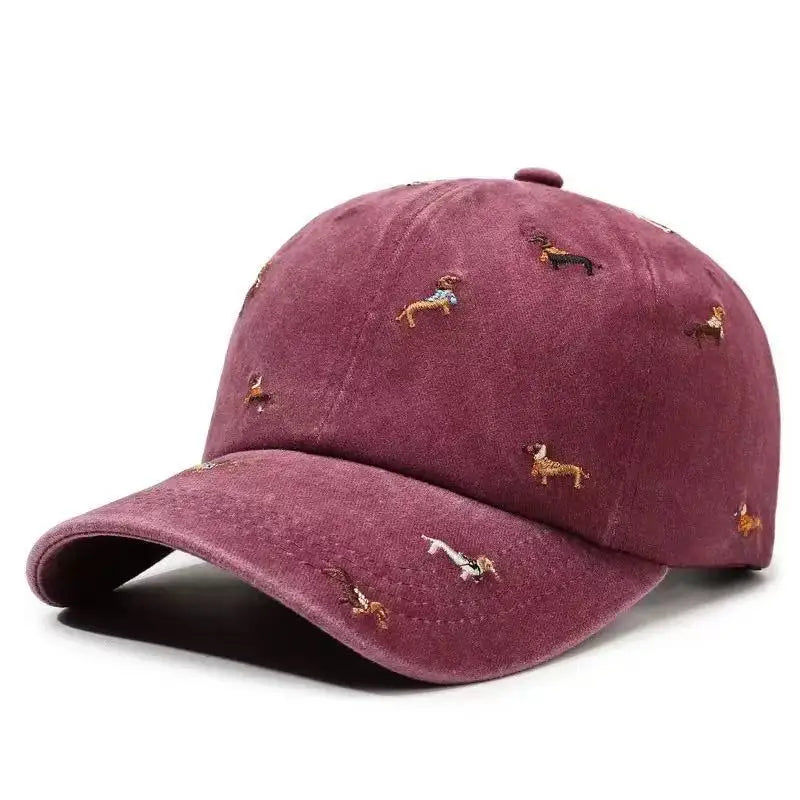 Dachshund Embroidered Adjustable Baseball Cap