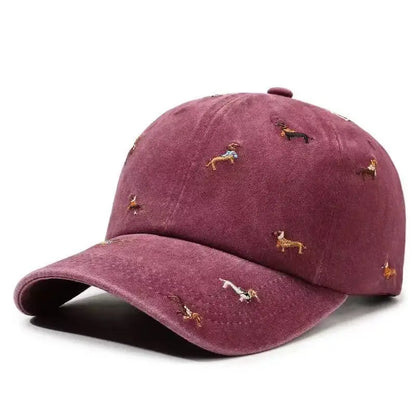 Dachshund Embroidered Adjustable Baseball Cap