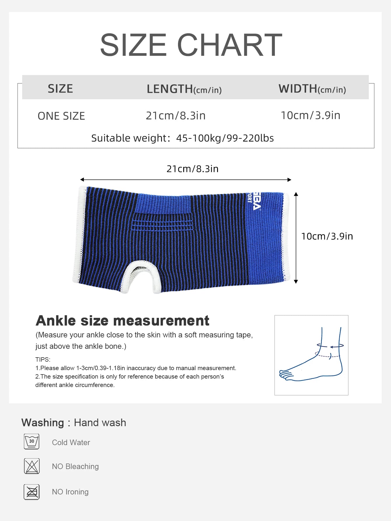 Breathable Elastic Ankle Support Sleeves